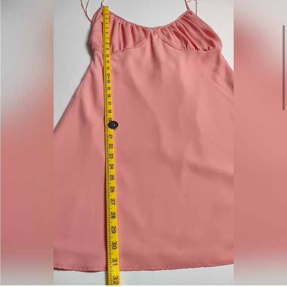 Abercrombie & Fitch Halter Ruched Mini‎ Dress Coral Pink Size Large - Picture 7 of 8